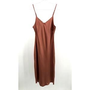 Bishop + Young Copper Spaghetti Strap Slip Dress Size L